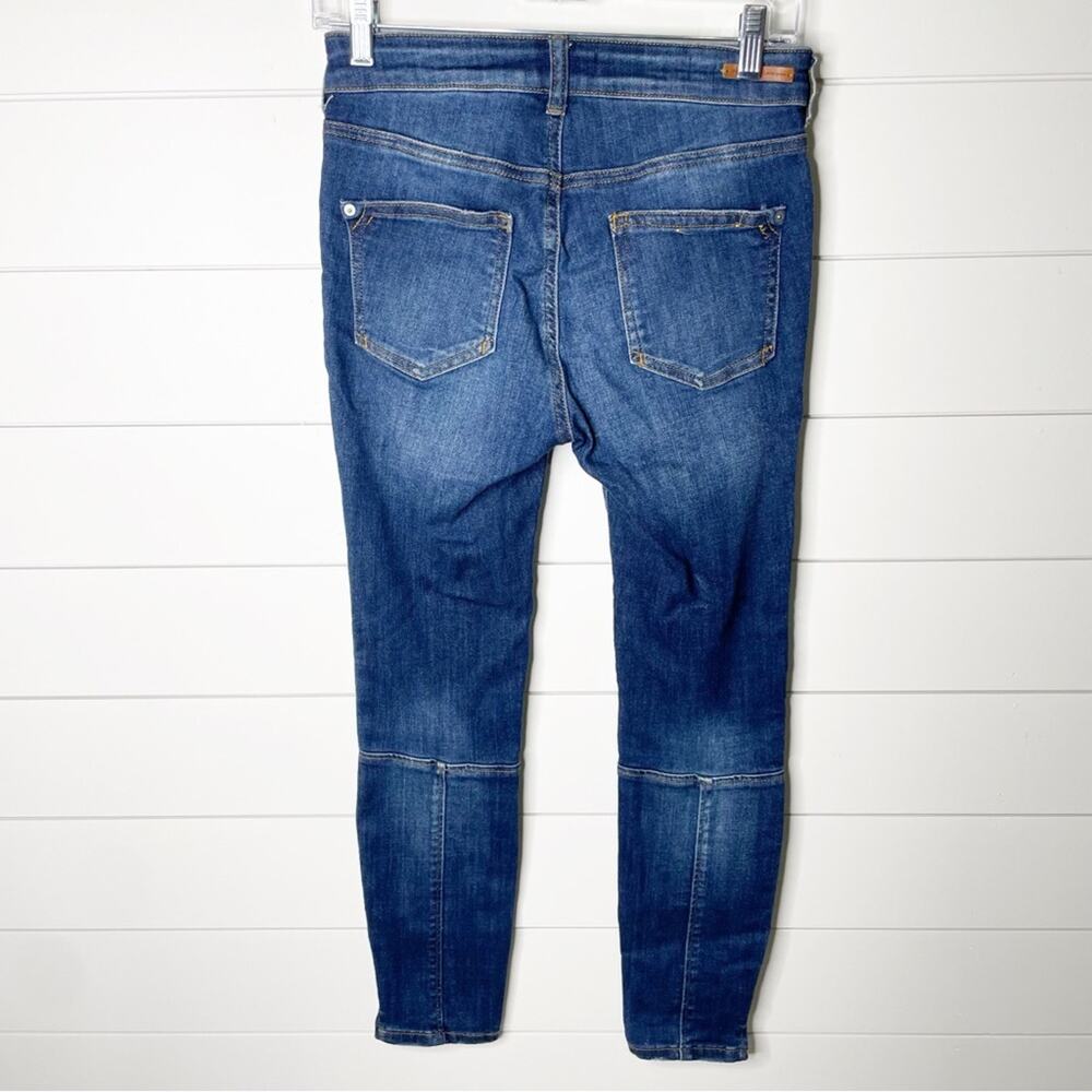 Pilcro High Rise Pinktucked Stretch Skinny Ankle Leggings Dark Wash Size 26 - Picture 7 of 10
